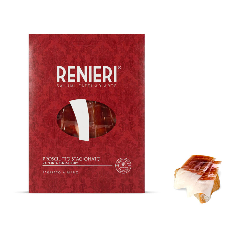 Prosciutto di Cinta Senese Renieri affettato 80 gr