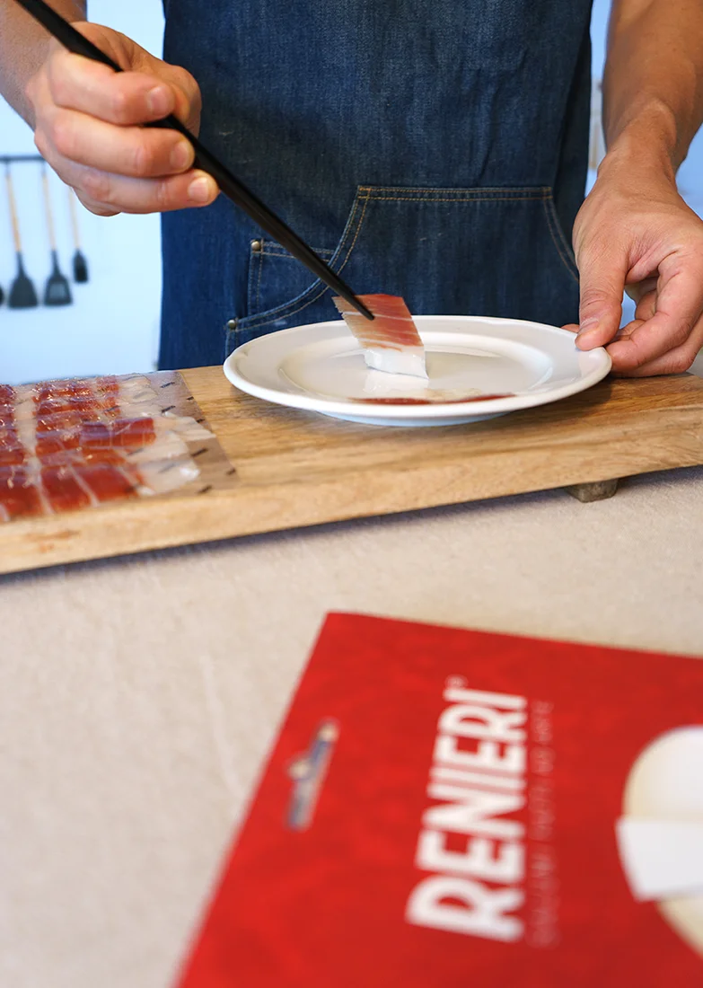 prosciutto di cinta Renieri a fette